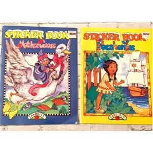 1994 Sticker Books (Mother Goose and Pocahontas) Landoll